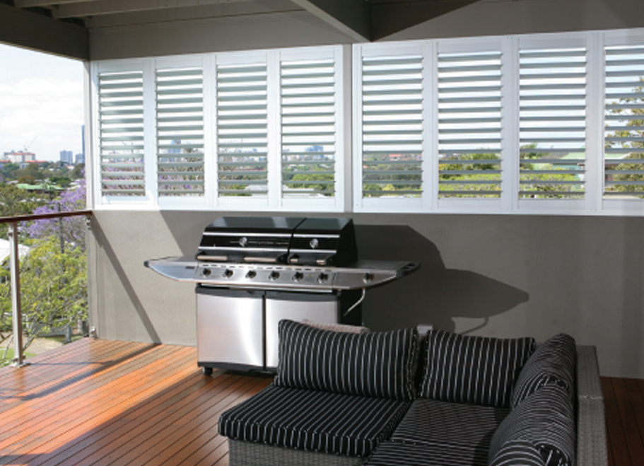 Aluminium Outdoor Shutters from Brisbane Shutters and Awnings are perfect for maximising your home’s outdoor living spaces, including patios, decks and balconies